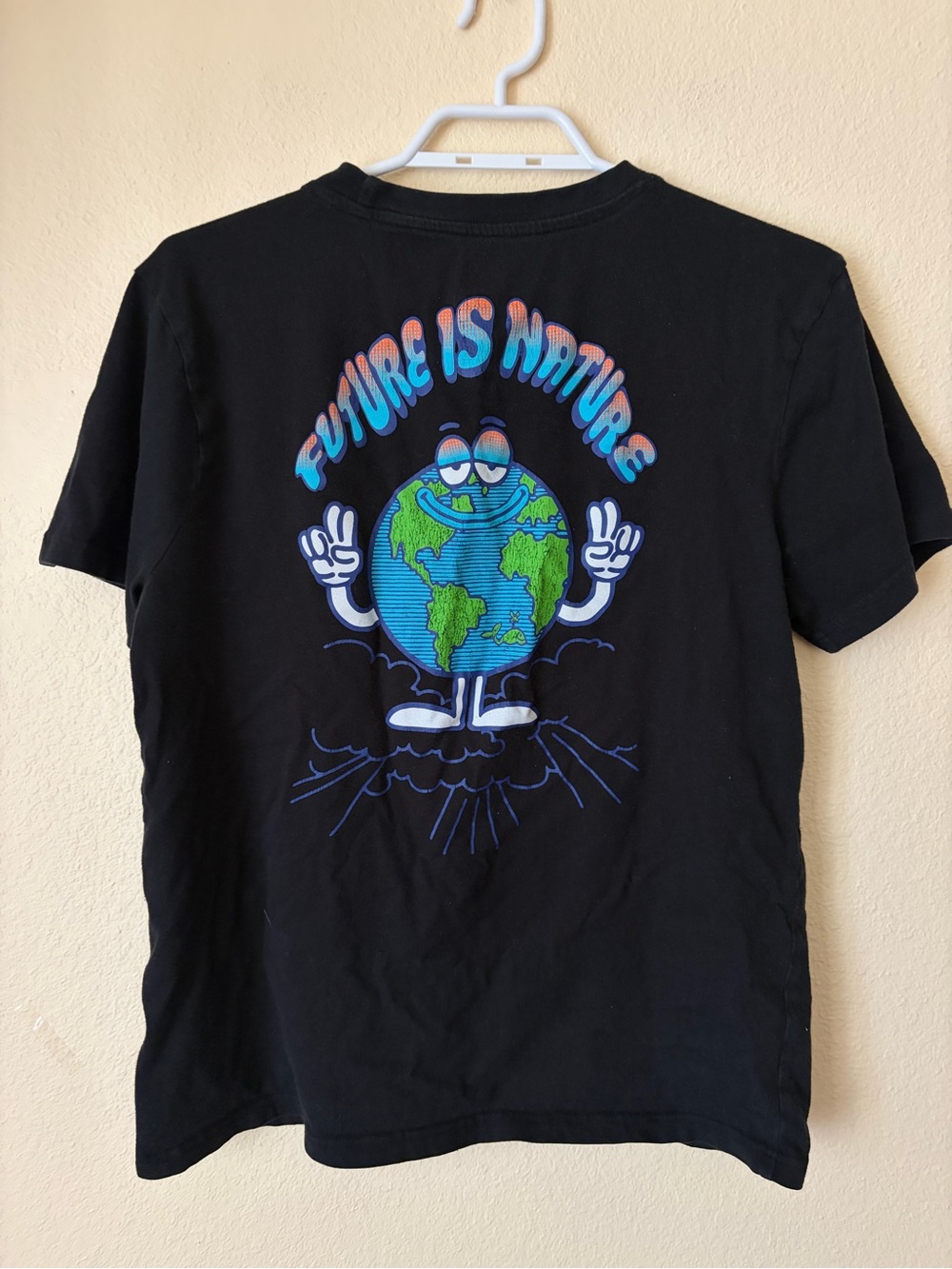 Element “Future Is Nature” Earth Graphic T-Shirt Black Skate Surf Y2K Streetwear
